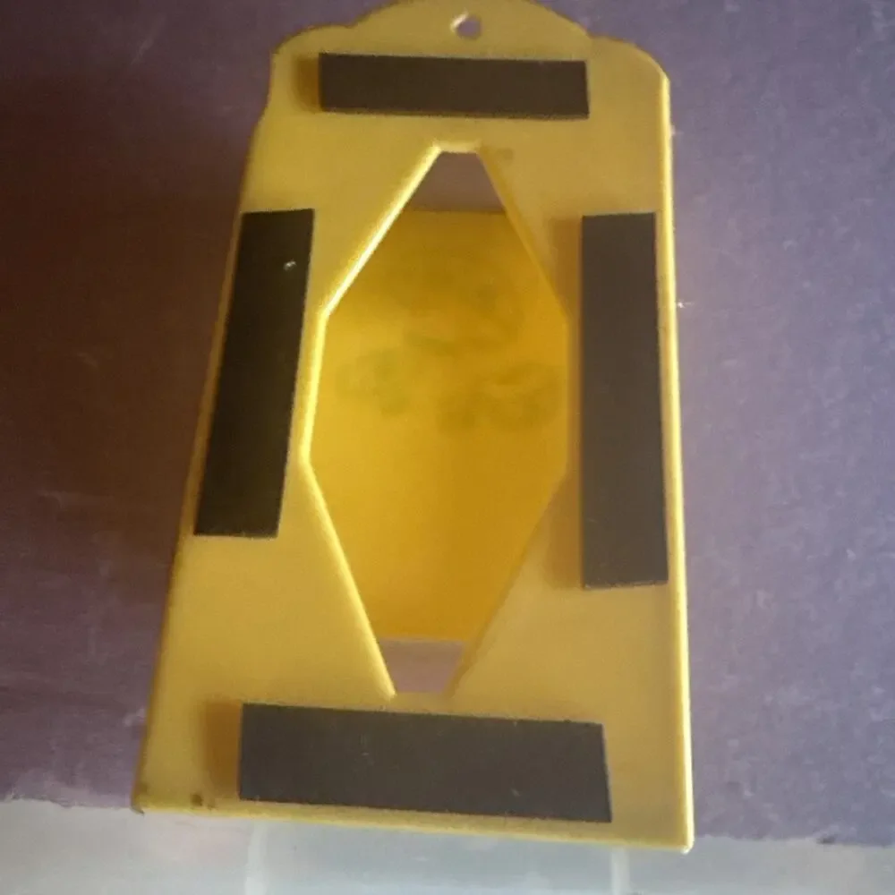 Vintage Wall Mountable Mushroom Matchbox Holder Retro Design Yellow Plastic